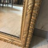 Golden wood mirror - 140x88cm