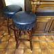 Wooden bar + 3 wooden stool and black skaï of the brand macorest