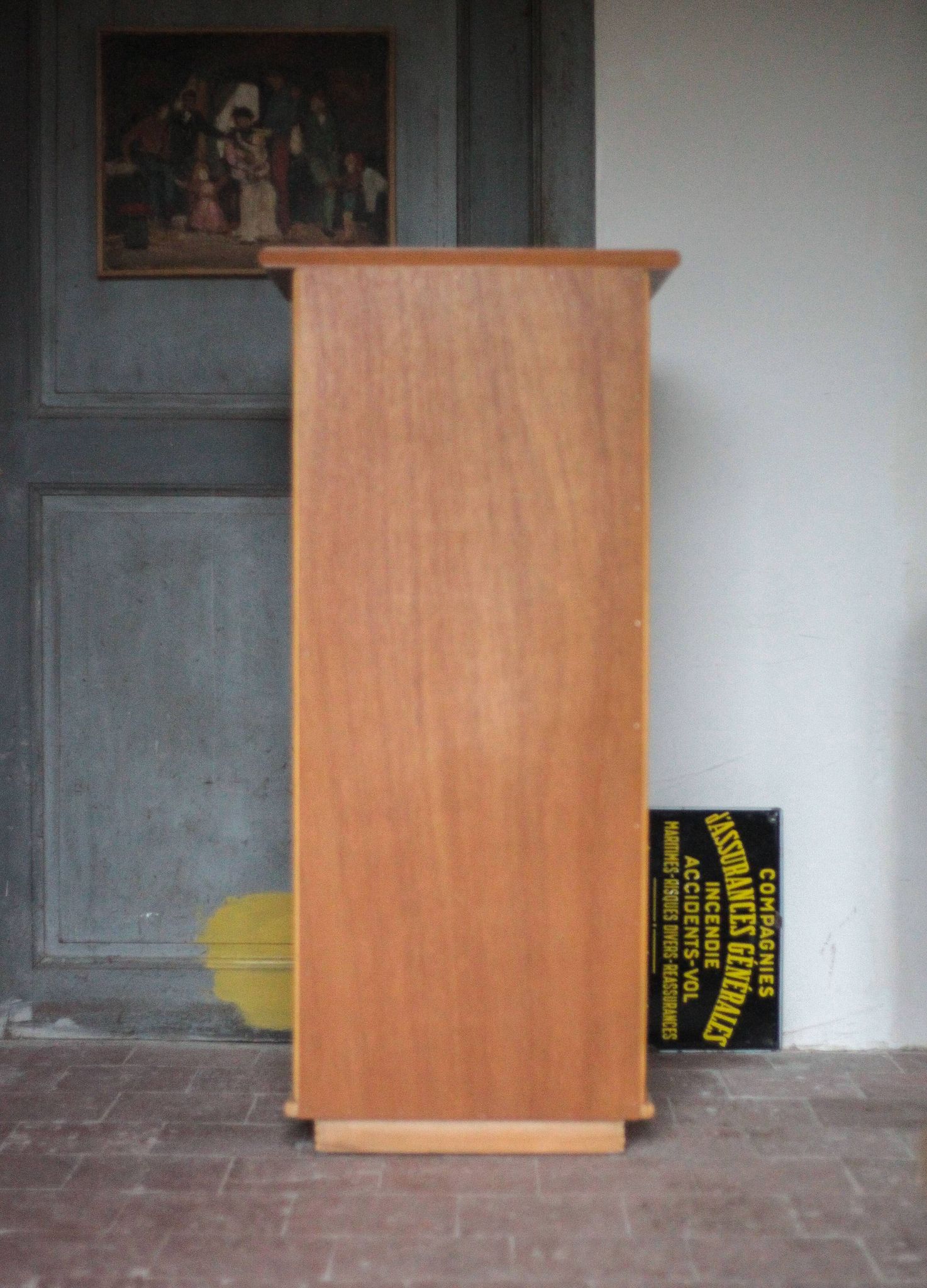 Vintage chest of drawers, Maugrion rattan weekly organizer for Roche Bobois