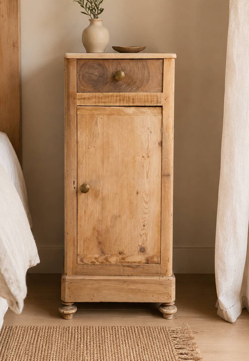 Chevet ancien en bois massif