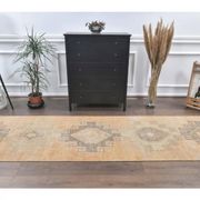 Turkish Oushak wool kilim rug 96x365