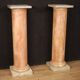 Pair of french columns in lacquered wood