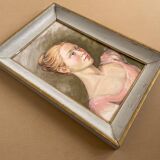 Portrait, oil on cardboard