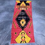 Moroccan Boujad rug pink - 107 x 267 cm