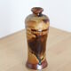 Vase 13cm brown ceramic doilies