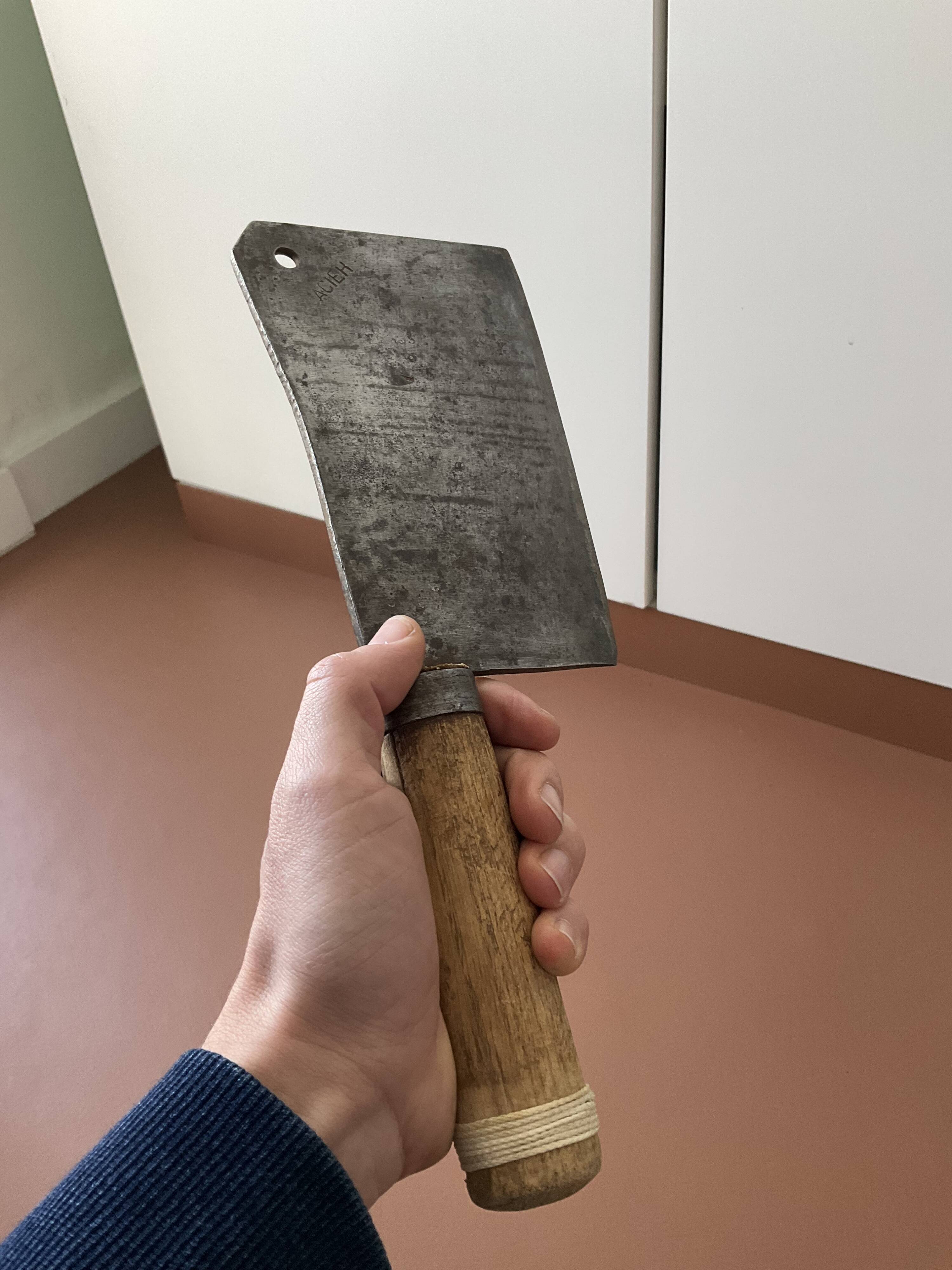 Old butcher's cleaver