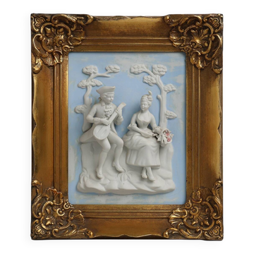 Décoration murale en porcelaine de style baroque par Alt Meissen, Allemagne, années 1950