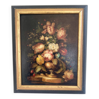 Still life oil on wood panel