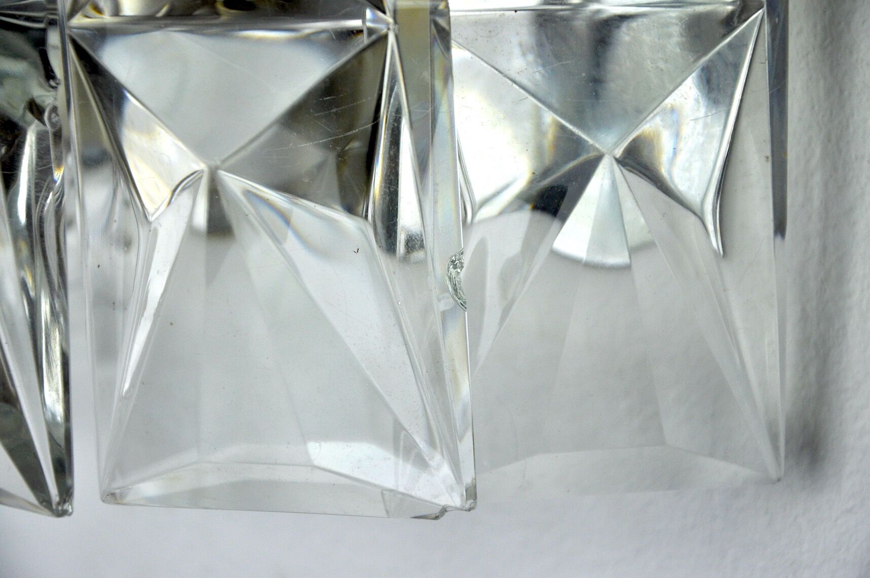 Regency wall lamp by Kinkeldey, 2 levels glass, Germany, 1970