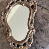Antique baroque mirror gilded with leaf – carved wood