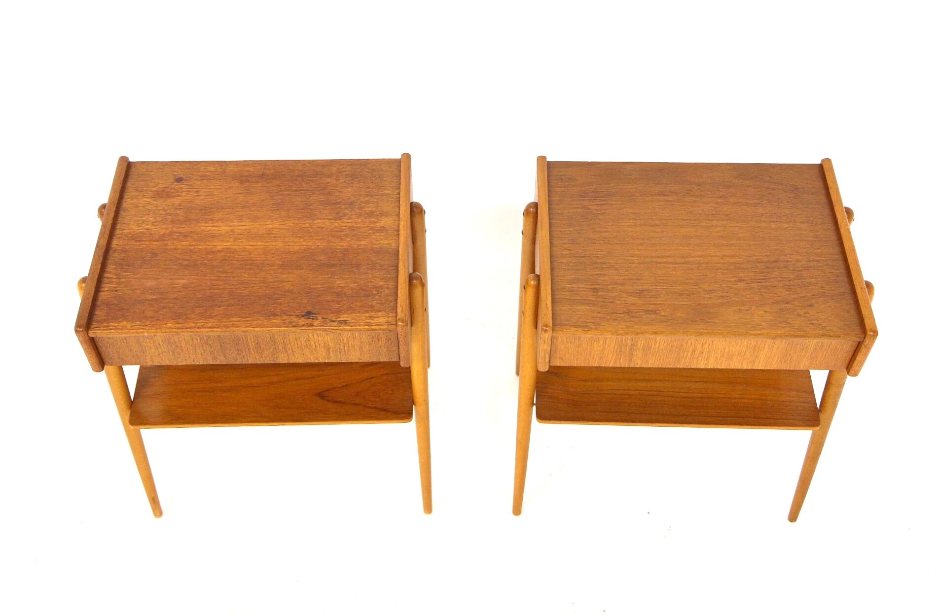 Set de 2 tables de chevet en teck, Carlström, Suède, 1960
