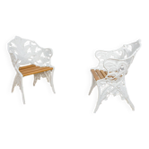 Victorian Style Coalbrookdale Garden Armchairs, United Kingdom, 1950s, Set of 2