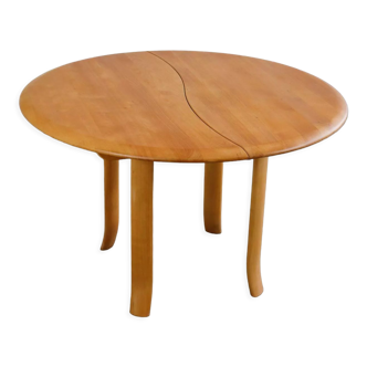 round vintage table with wiggle legs