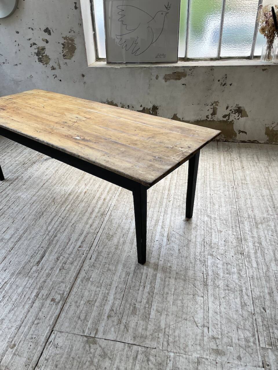 2m pine and oak farmhouse table