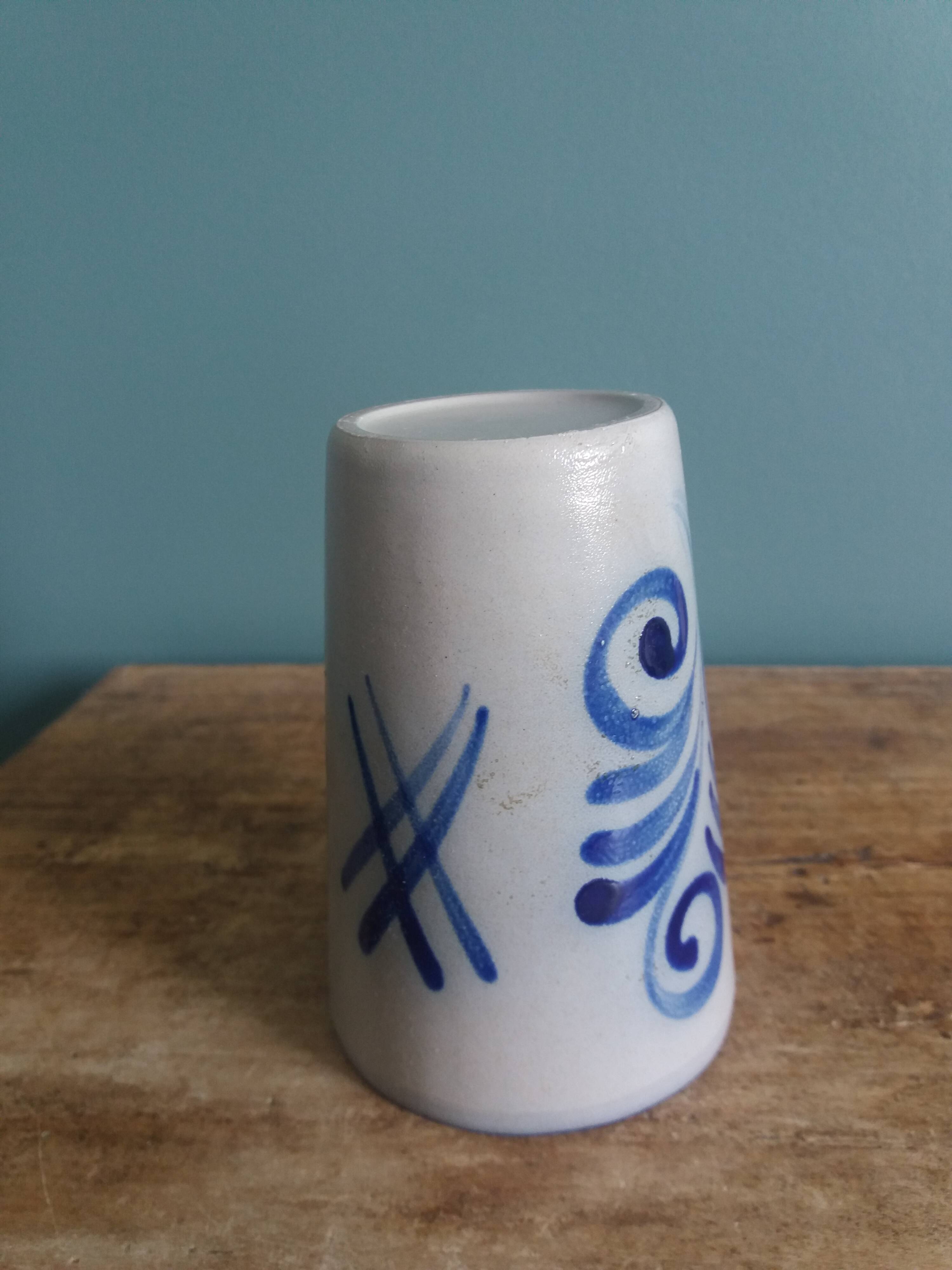 Alsace stoneware tumbler mug glass