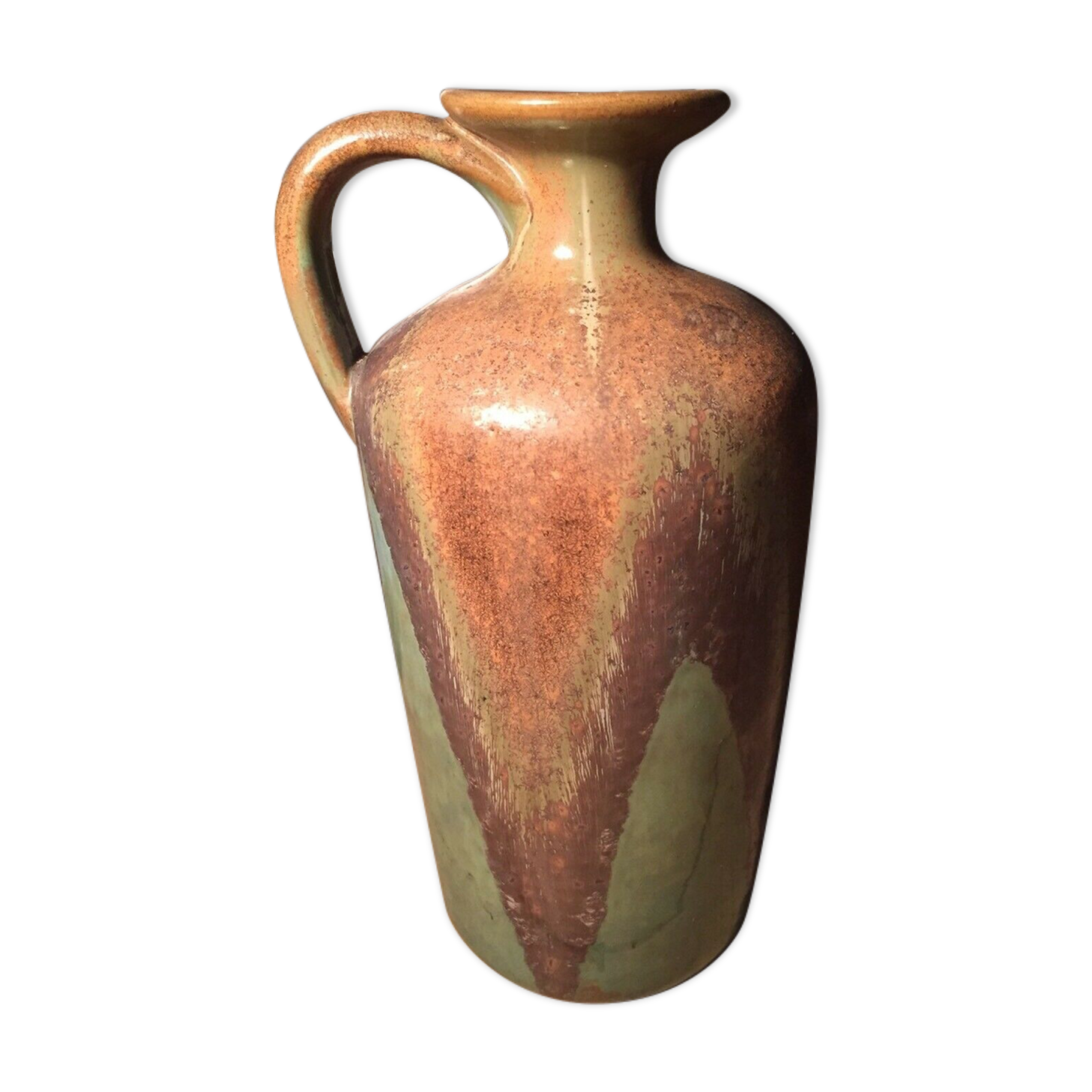 Sandstone vase of Pont-des-Vernes signed Maïténa