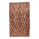 Wine Red & Green Geometric Kilim Rug, 155x268Cm