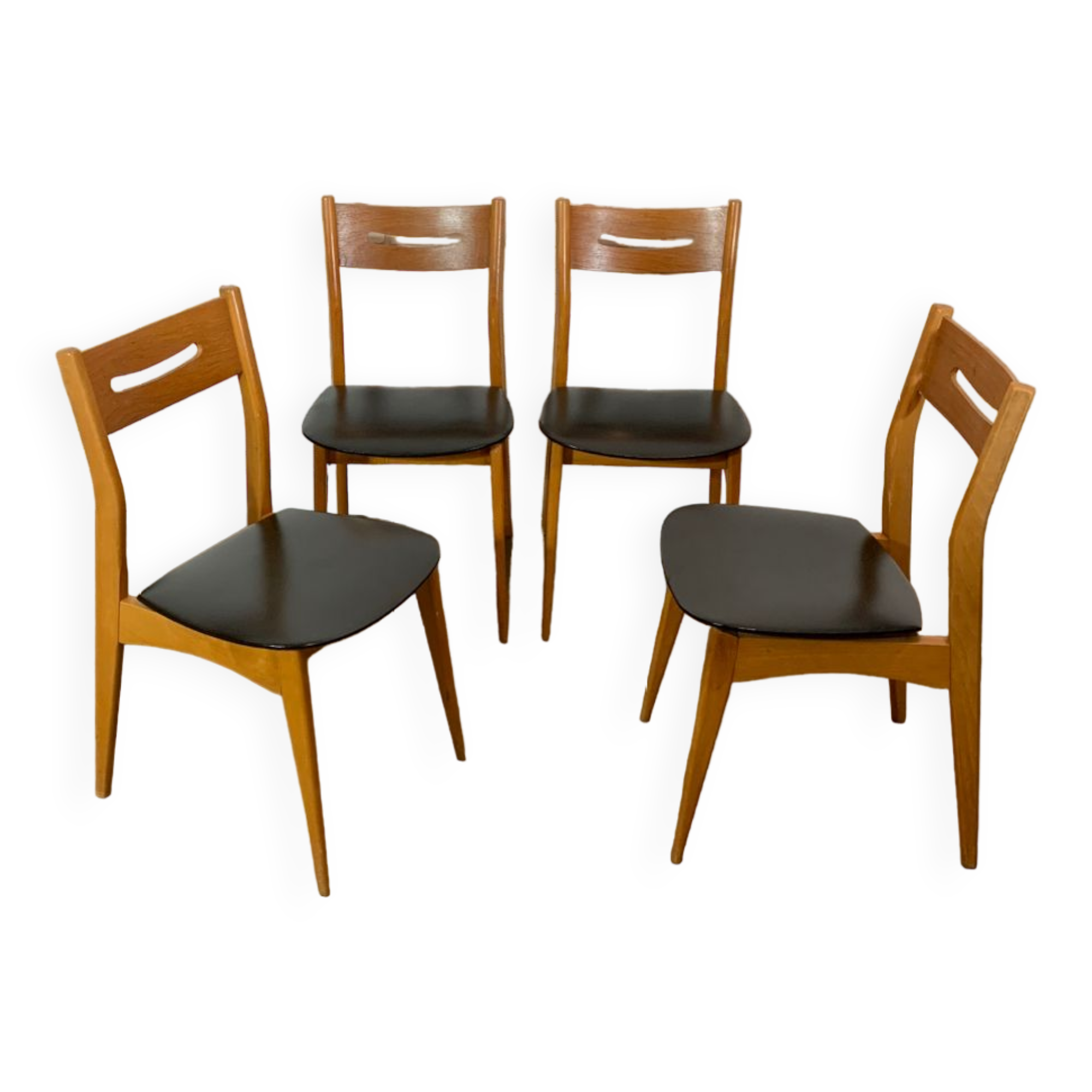 4 vintage Scandinavian style chairs