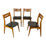 4 chaises vintages style scandinave