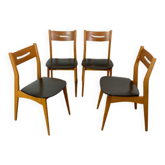 4 vintage Scandinavian style chairs