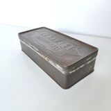 Old brown biscuit metal box
