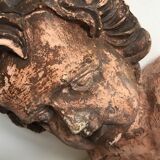 Bust old child in plaster stamped l.j.c.