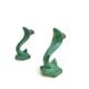 Art deco wall lamps in green ceramic