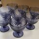 Set of 4 ARC Vintage Swirl Glass Dessert Cups