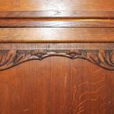 Low Art Deco oak and marble sideboard