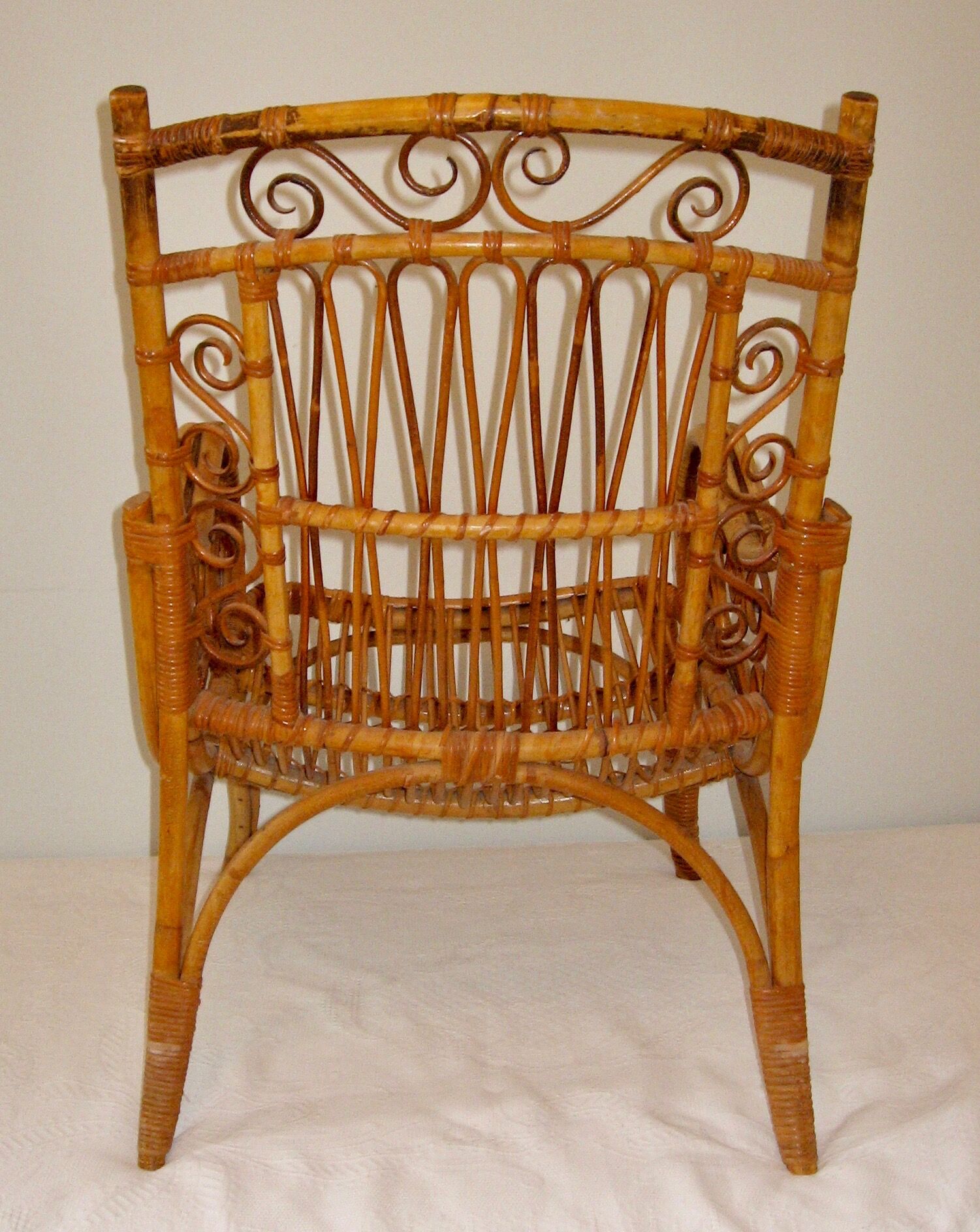 Pair of vintage rattan chairs