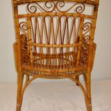 Pair of vintage rattan chairs