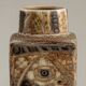 Royal Copenhagen. Petit vase en faïence à décor ethnique. Vers 1970
