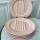 Set of 5 villeroy & boch pink asparagus plates in 50-60s