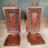 Pair of African seats