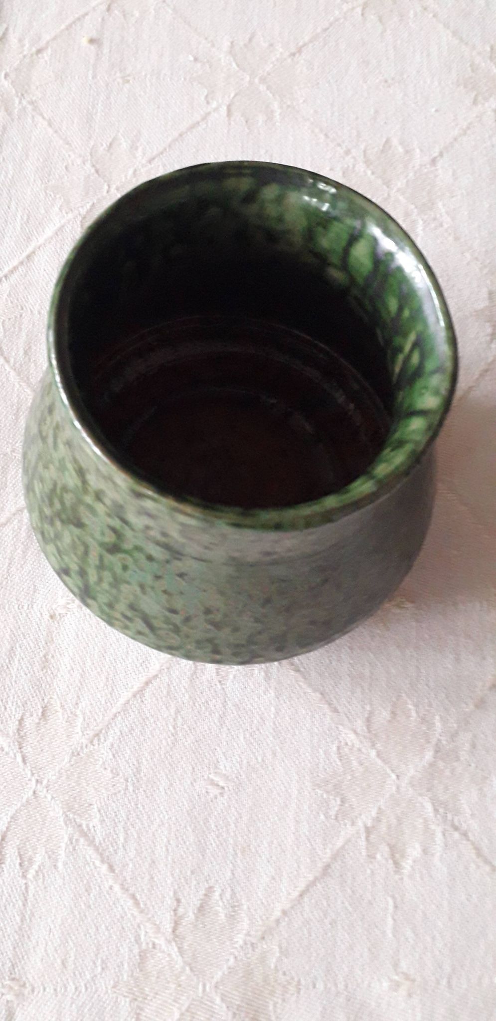 Vintage glazed terracotta vase
