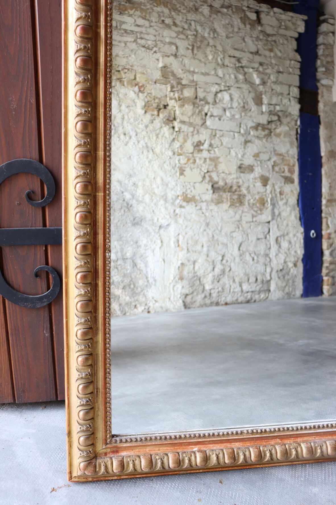 Mirror Louis Philippe gilded, 166 x 100 cm