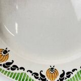 Set of 4 Sarreguemines "Maroussia" dinner plates, early 20th century