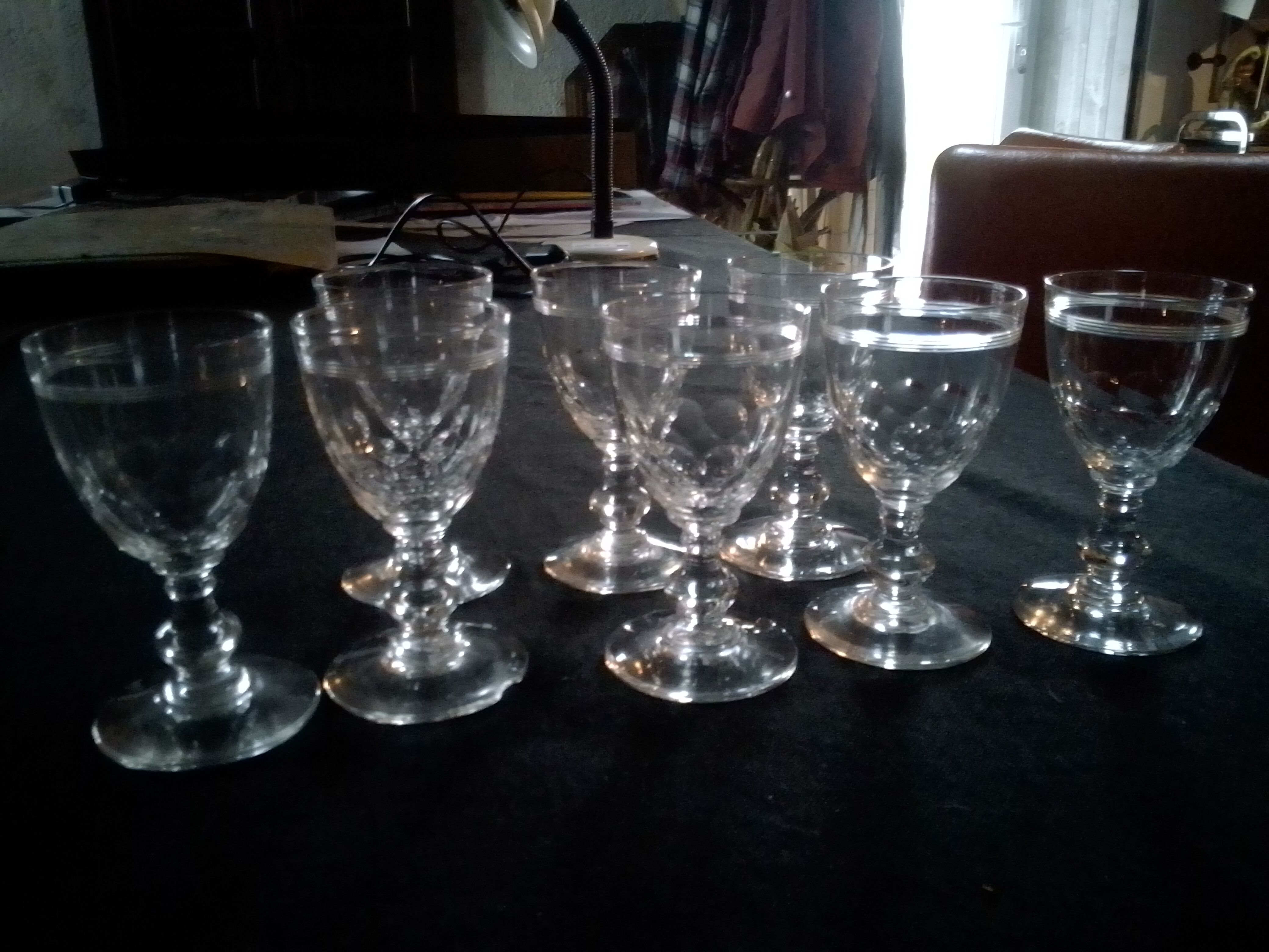 7 Baccarat liqueur glasses