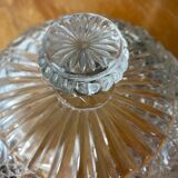 Cloche à fromage ou biscuits ancienne en cristal moulé