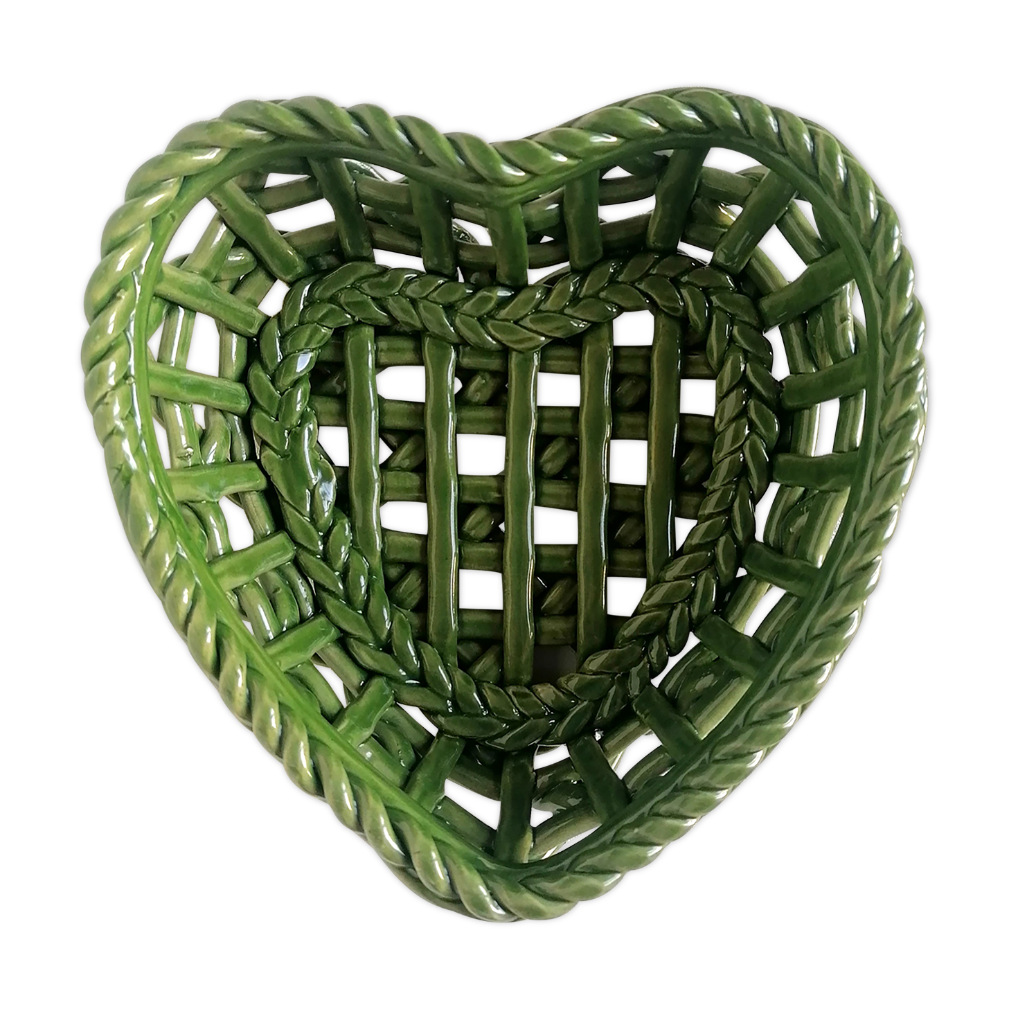 Braided porcelain basket