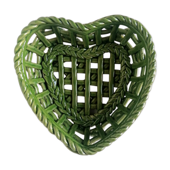 Braided porcelain basket