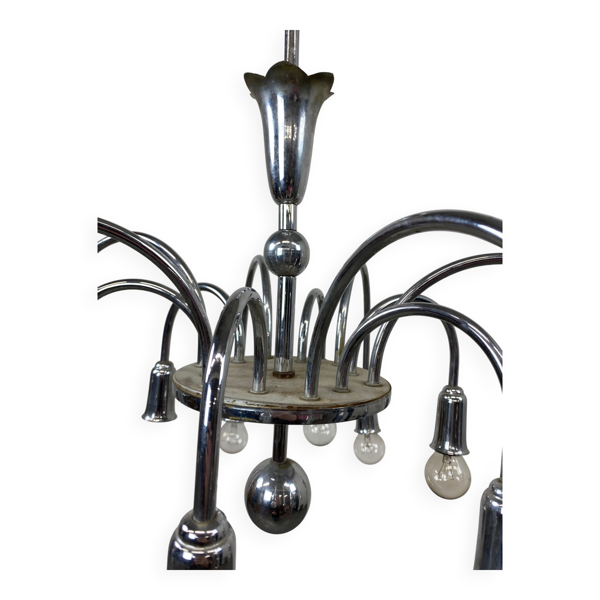 Lustre cascade design milieu du siècle
