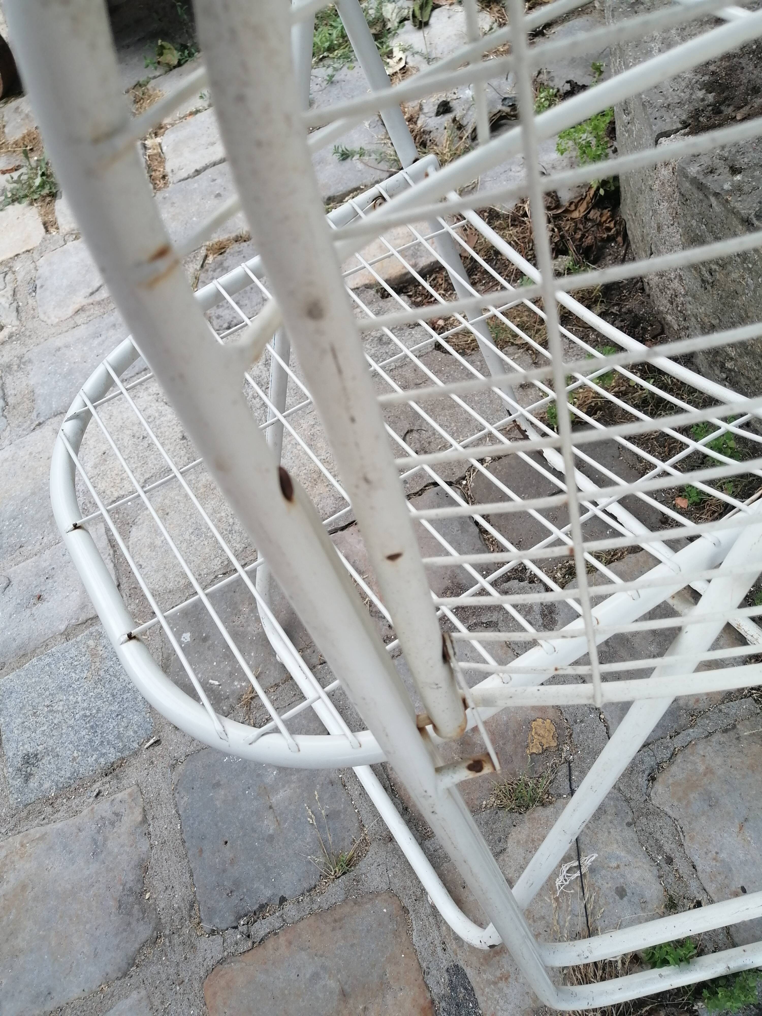 Duo de chaises pliantes en métal blanc