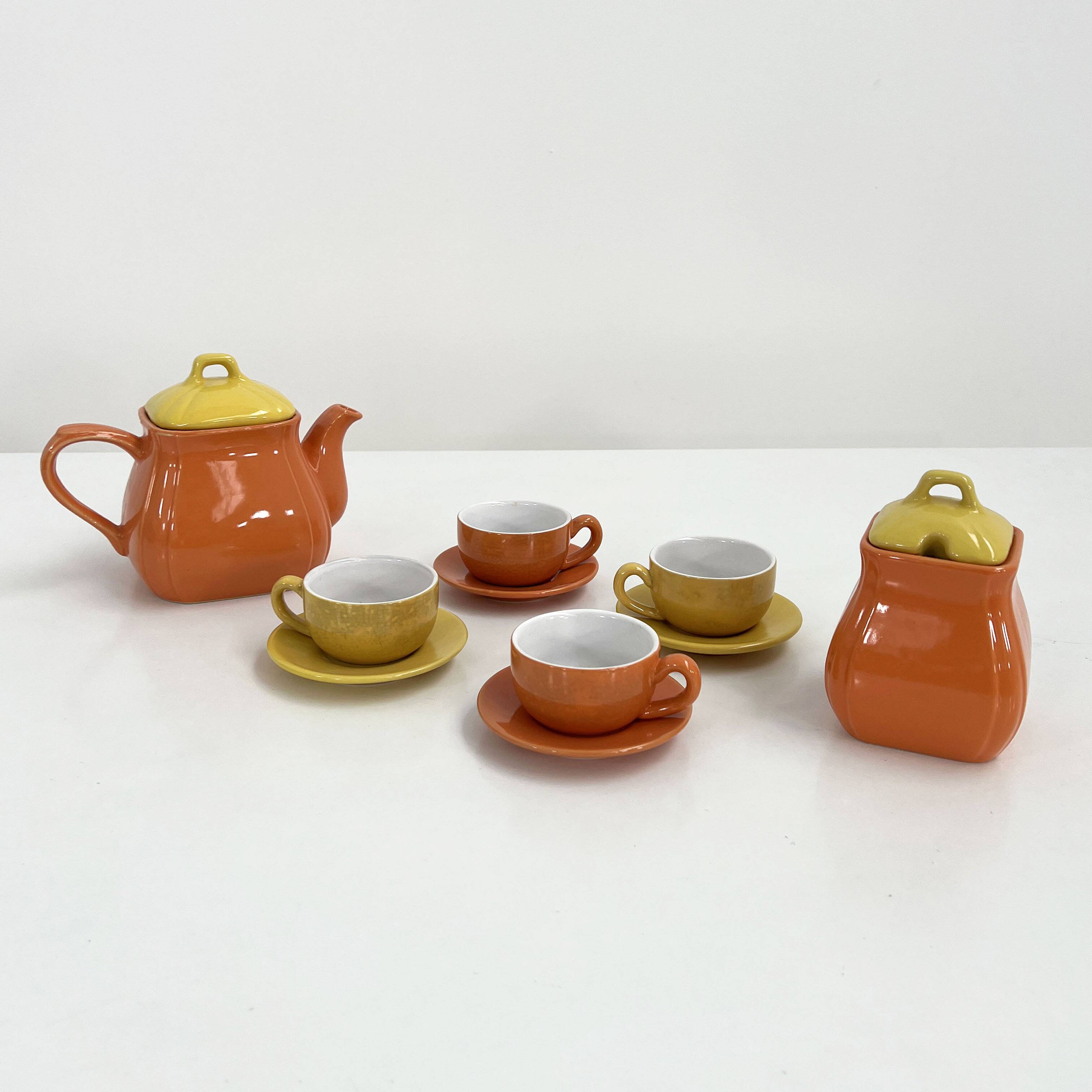 Ceramic tea set by Naj Oleari, 1980
