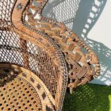 Fauteuil ' paon ' Emmanuelle XL. Vintage 70s