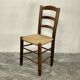 Vintage chair in solid wood and straw