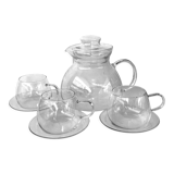 Clear glass tea set
