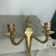 Two Empire style bronze wall candlesticks