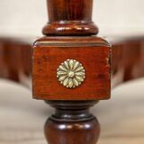 Late 19th Century Biedermeier Mahogany Oval Side Table, 1890s