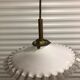 Brass and opaline pendant lamp